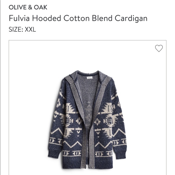 Olive & Oak Sweaters | Hooded Cotton Blend Cardigan | Poshmark